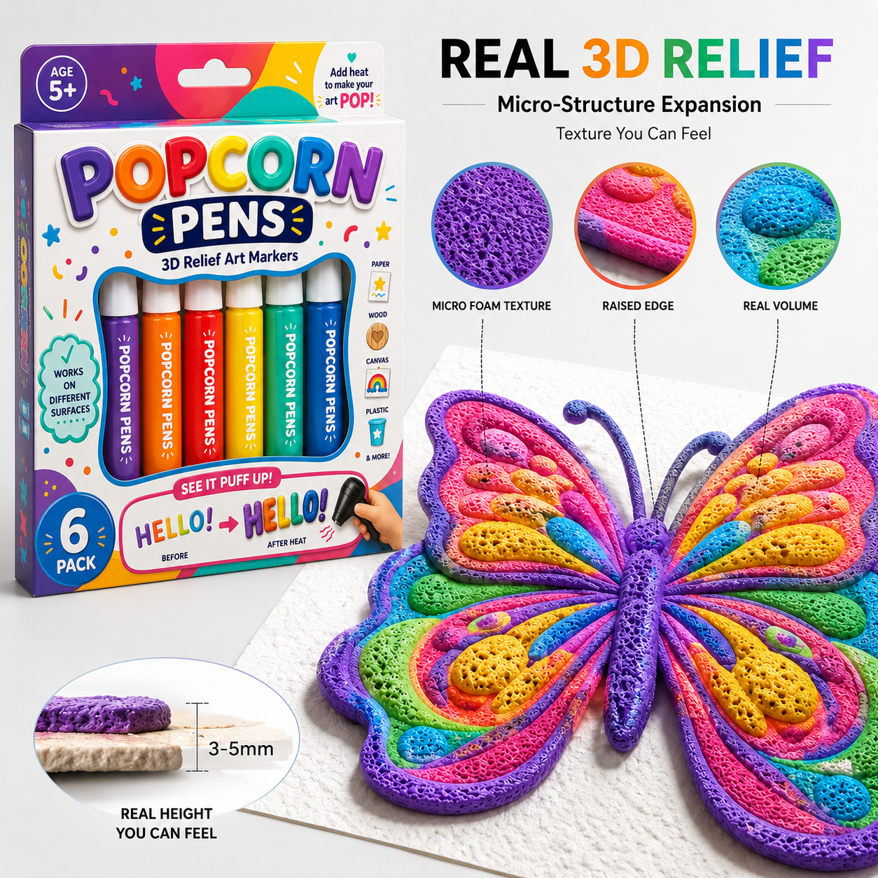 Save 50% by ordering today丨🩹𝐁i𝐥𝐥𝐡𝐨𝐥® 3D Relief Art Pen – Turn Flat Drawings Into Touchable 3D Art💎